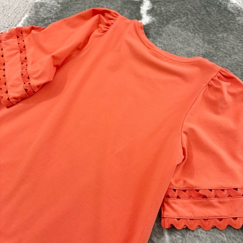 Chicos Ric Rac Sleeve Top 0 Small - Picture 5 of 9
